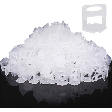 Lot de 400 Languettes de Nivellement pour Aide à la Pose de Carreaux, Bandes de Traction de 3 mm de Largeur du Joint, Carreaux Hauteur 6-15mm (1/4)