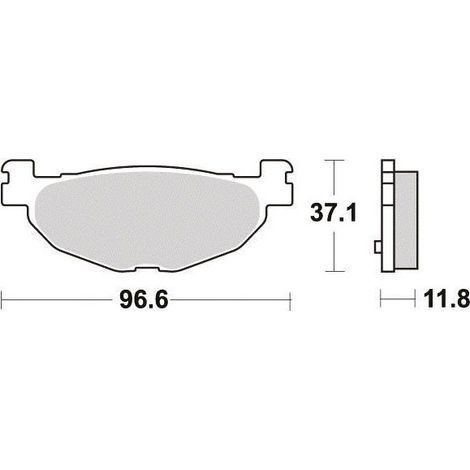 Plaquette de frein Sifam pour Scooter Yamaha 500 Xp T-Max Abs (1/2)