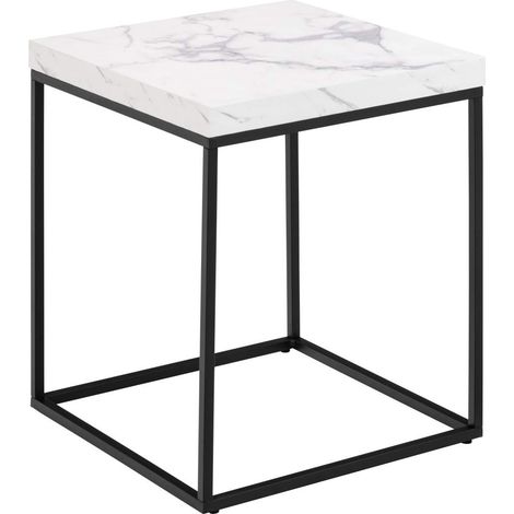 Barossa Couchtisch 40cm Marmor Dekor weiß.