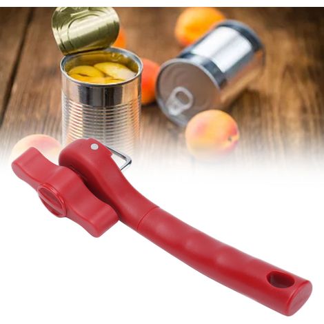 Ouvre-boîte manuel, ouvre-boîte en acier inoxydable, à poignée unique, ouvre-boîte latéral, K1 - emballage boîte couleur - rouge (1/5)