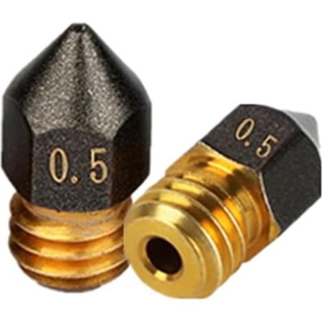 Ricambi per stampanti 3D - Ugelli per stampanti 3D - Ugelli in ottone vulcanico MK8 da 0,5 mm (2 pezzi), adatti per Ender3 Pro/CR10/S da 1,75 mm