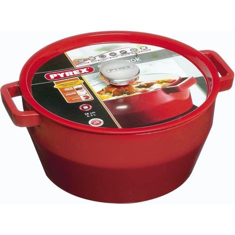 Runde Cocotte - PYREX - Slow Cook - 28 cm - Rot (1/5)