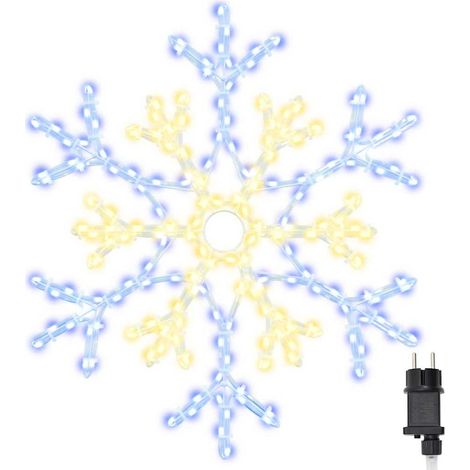 Copos de nieve navideños Cálido 56 x 49 x 0.7 cm PVC 180 LED vidaXL