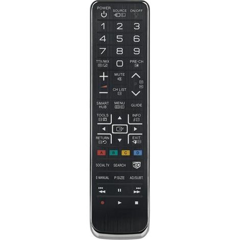 Télécommande - Pour TV Samsung LED LCD Plasma 3D - Compatible UE40D8000YU UE55D8000YU UE55D7000LU PS51D8000FU - Noir - 1 Pièce (1/4)