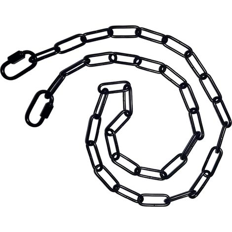 Robuste, schwarze Sicherheitskette für Tore – 0,9 m, Metall mit Vorhängeschloss – Ideal für Tore, Zäune und Tierkäfige – Langlebige Verlängerung für den Außenbereich – AquaForge (1/5)