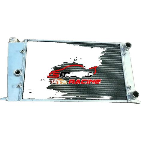 Radiateur en aluminium, taille du noyau 480 mm x 320 mm x 40 mm, taille totale 645 mm x 337 mm, taille d'entrée/sortie 32/32 mm, 2 rangées, compatibilité véhicule compact MK1/véhicule utilitaire/coupé (1/5)