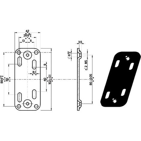 Piastra Fissaggio Ferrogliere 94416 Mottura