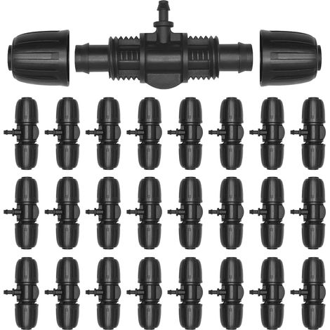 Garden Watering Connector 8mm to 4/7 Micro Drip Tee Connector Watering Accessories Garden Tea Connector 25pcs (1/5)