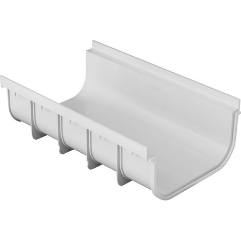 First Plast – Caniveau d'évacuation en PVC anti-choc 300 x 140 x 500 mm – Pour installations sportives et piscines – Coupez facilement tous les 10 cm - BAS 300 X (1/3)
