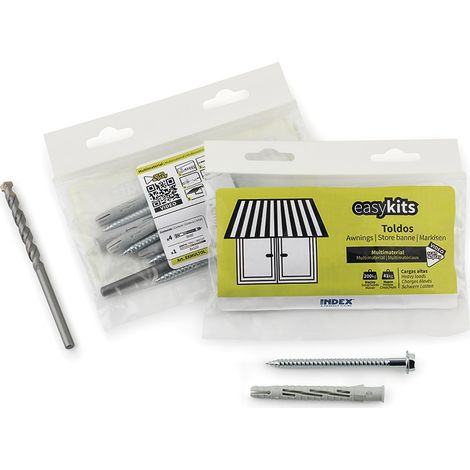 Index – Kit de fixation pour store banne – Lot de 12 crochets en acier inoxydable – Charge maximale 50kg – Pour installations extérieures (1/2)