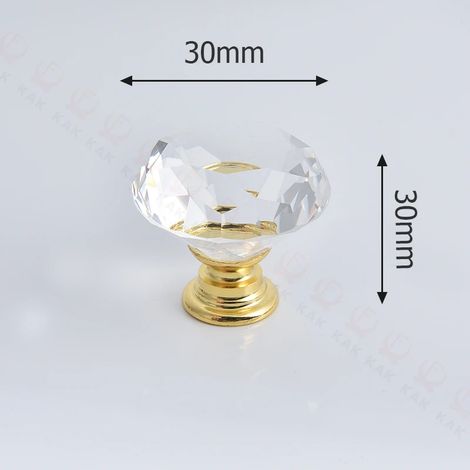 Ensemble de 10 boutons et poignées de meuble en cristal diamant, quincaillerie pour coiffeuse