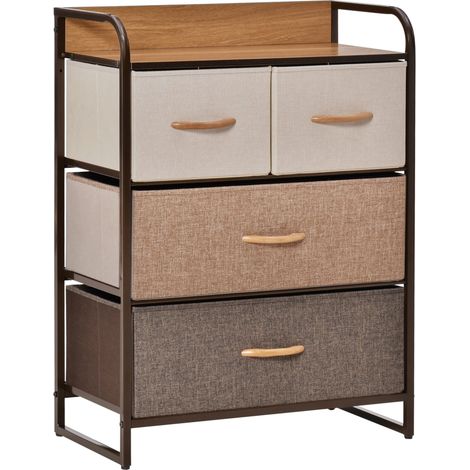 Commode chiffonnier 4 tiroirs LUCY multicolore (1/5)