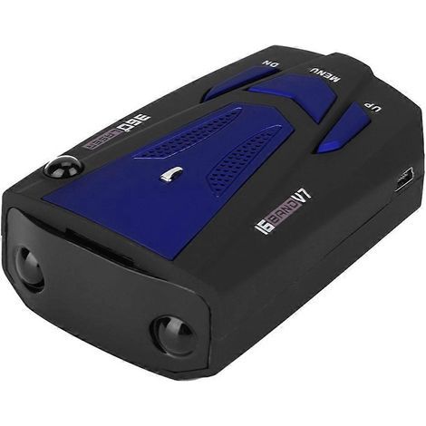 16-Frequenzband 360-Grad V7 GPS-Auto-Geschwindigkeits- und Sprachwarnung Laser-Radar-Detektor (Blau) (1/5)