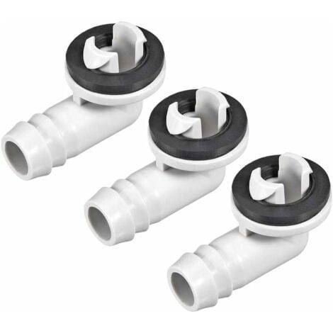 Conector de codo para manguera de drenaje de aire acondicionado (15 mm) - Piezas para minisplit y aire acondicionado de ventana (paquete de 3) (1/5)