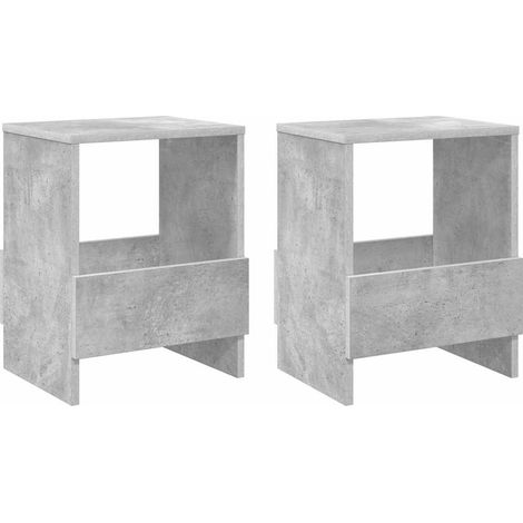 Maison Exclusive - Estante de revistas 2 pcs Gris Concreto 35 x 3