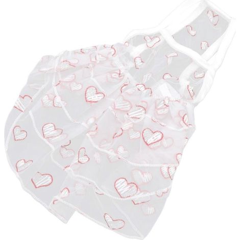 Robe à bretelles pour animaux de compagnie, élégante, mignonne et charmante, jupe en dentelle anti-soleil pour chiens et chats, blanche, taille S (1/2)