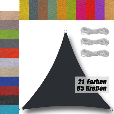 Voile d'ombrage Toile ombrage voiles d'ombrage pour Patio Triangulaire Triangle rectangulaire Toile d'ombrage ombrage imperméable pour terrasse Patio Jardin extérieur 2x2 2x3 3x3 4x3 4x4 6x4 5x5m (1/5)