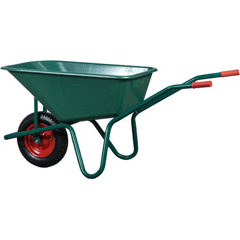 Vigor – Brouette de jardin 100L – Cuve en polypropylène – Roues pneumatiques 350x80 mm – Dimensions 98x60x36h cm
