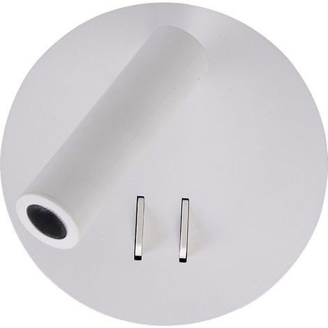 Aplique LED con interruptor 9W 3000K Luz Indirecta y Foco Orientable 6000K