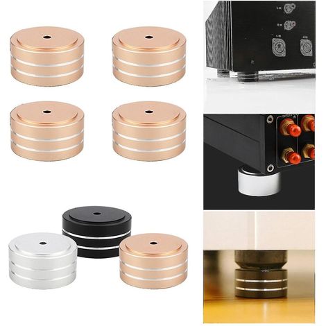 Pieds d'isolation en aluminium pour amplificateur Hi-Fi, haut-parleur et platine vinyle (DAC), 40 x 20 mm, 4 pièces