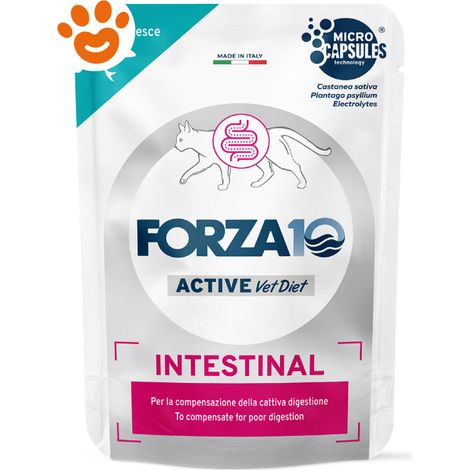 Forza10 Cat Active Intestinal Pesce in Patè - Bustina 80 Gr - Cibo Umido Gatti