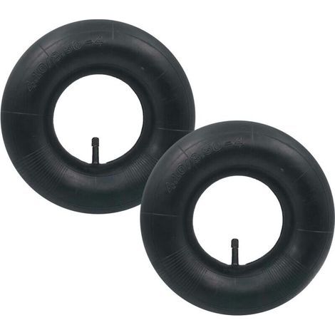 2 pièces 4.10/3.50-4 Chambre à air Pneu TR-13 Valve Droite pour Diable, Chariot, Chariot à Main, Chariot de Jardin, Tondeuse à Gazon-- (1/5)