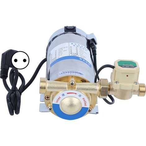 Pompe de surpression automatique pour douche et machine à laver avec interrupteur de contrôle d'eau 150W 220V prise américaine (1/5)