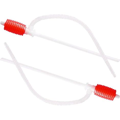 Pompe Siphon Manuelle pour Transfert de Carburant et Huile, Tuyau Réutilisable en Plastique, Design Manuel Polyvalent, 2 Pièces pour Voiture et Baril (1/5)