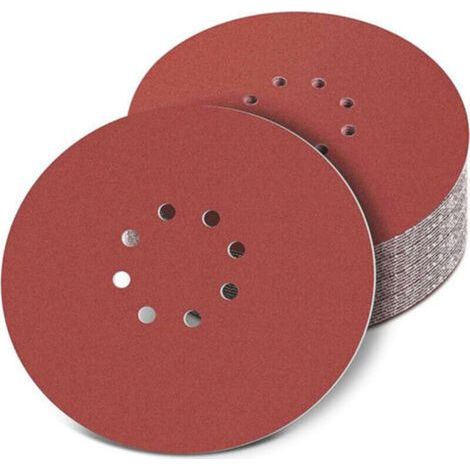 (30 Pcs,120 240 grain)225mm Disque de ponage, Disque abrasif circulaire,8 trous Papier abrasif ponceuse,papier abrasif pour ponceuse à sec ponceuse girafe (1/4)