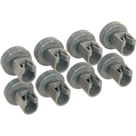 Roulettes pour panier supérieur Ulisem pour lave-vaisselle – Compatibles avec Privileg, Faure, AEG, Electrolux, Zanussi, Ikea… Jeu complet de 8 roulettes (25 mm) (1/4)