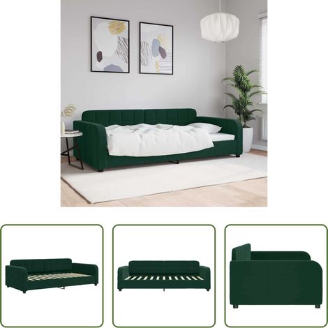 Sofa - Tagesbett Dunkelgrün 100x200 cm Samt (1/5)