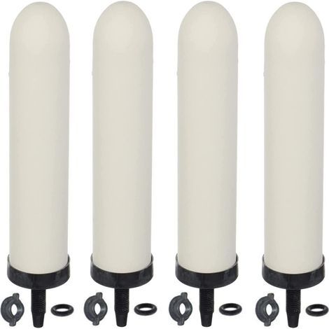 Keramik-Wasserfilter – 25 cm – 0,5 Mikron Porengröße – Integrierte Aktivkohle – Für Heim-, Reise- und Tischwasserfiltersysteme – 4er-Pack (1/5)