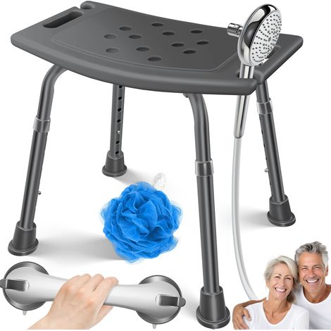 KESSER® taburete de ducha regulable, antideslizante - antracita