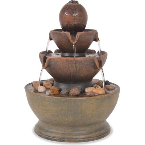 Fontaine d'intérieur avec pompe à eau, résine polyester (1/5)