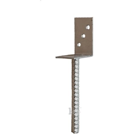 Poteau pour clôture L-Form 100x60 mm – Acier galvanisé – Longueur 200 mm – Épaisseur 4 mm – Support universel pour poteaux 50-160 mm – B2