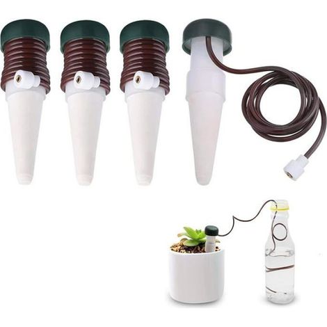 Automatique Plante irrigation eau, Lot de 4 Systèmes irrigation Automatique pour Plantes en Pot, Distributeu KIT COMPLET D'ARROSAGE