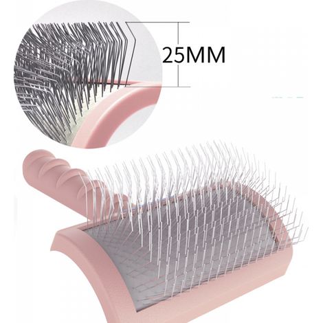 Brosse carde extra-longue pour chiens - Brosse à picots extra-longs pour le jeu et le démêlage des grands chiens - Élimine les poils longs et morts-AquaForge (1/5)