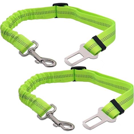 Harnais de sécurité pour 2 chiens avec ceinture de sécurité, laisse et élastique antichoc pour chat, clip de fixation réglable, accessoires de voyage pour la sécurité des sièges de voiture. (1/5)