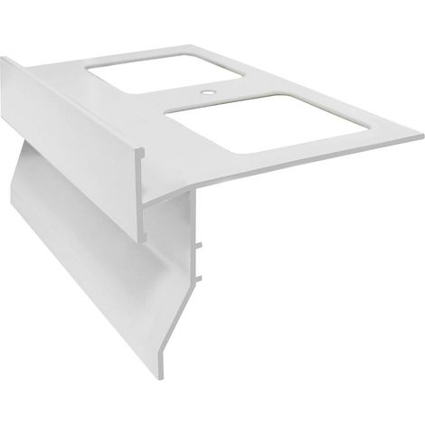 'GOCCIOLATOIO PER BALCONI/TERRAZZE ''TOP'' plastica - largh. 85 mm / lungh. 2,6 mt colore bianco' plastica - largh. 85 mm / lungh. 2,6 mt colore bianco