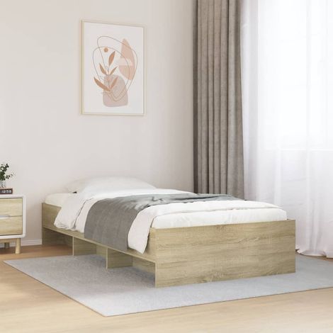 Bettgestell ohne Matratze Sonoma-Eiche 90x200 cm Holzwerkstoff