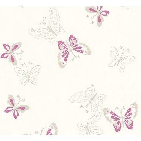Empapelado con dibujo animales Profhome 347651 papel pintado no tejido liso con dibujo de animales mate violeta plata 5,33 m2