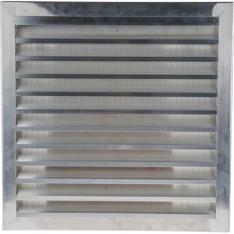 Rs Pro – Grille aération VMC 501 x 501mm – Aluminium argent – Bride 32mm – Configuration volets parallèles – Pour ventilation efficace