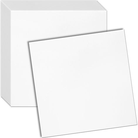 Panneaux De Plafond 3D En Polystyrène Verdico, Surface Lisse Sans Motif, Revêtement De Plafond Pour Salon Et Chambre, 50 x 50 cm, 12 Pièces, Blanc