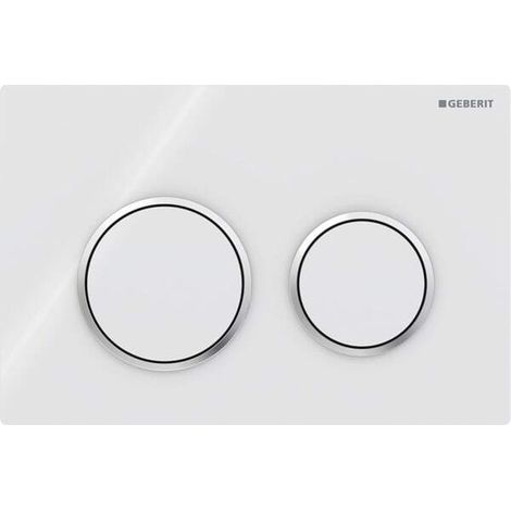 Geberit Kappa21 - Placca di comando, bianco/cromo lucido 115.240.KJ.1 (1/2)