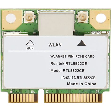 Carte WiFi Mini PCIe RTL8822CE, Bluetooth 5.1, Double Bande 2.4G/5G, Gigabit, pour PC (1/5)
