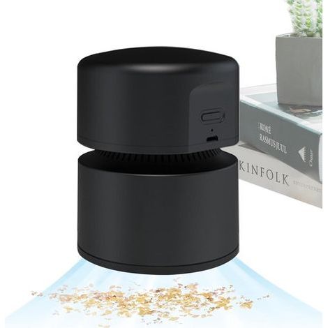 Mini-Tischstaubsauger – 10,5 x 8 cm – Schwarz – 1800-mAh-Akku – 2 Saugstufen (1/5)