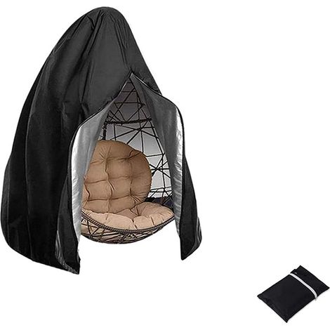 Parasol Patio Suspendu Oeuf Chair Couverture Extérieure Balançoire Oeuf Couverture Étanche Anti-Poussière avec Fermeture Éclair 210D Oxford Tissu Porche (1/5)