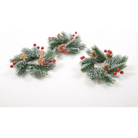 GIROCANDELA "GINGERBREAD" DIAM.18XH.5 CM ASSORTITO INDICARE MODELLO
