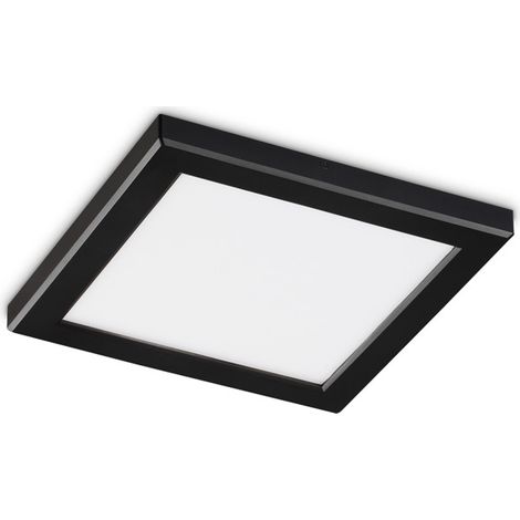 Plafoniera Moderna Aura Materie Plastiche Nero Led 20W 3000K (1/2)