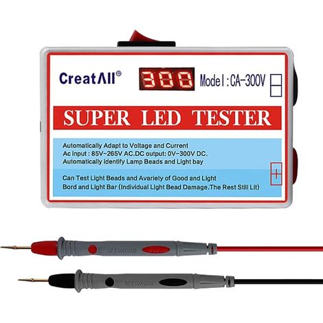 LED TV Backlight Tester CA-300V Strips, Lamp Beads Light Bar for TV Backlight, Capacitance Test Tool Diode Voltage with Switch (1/5)